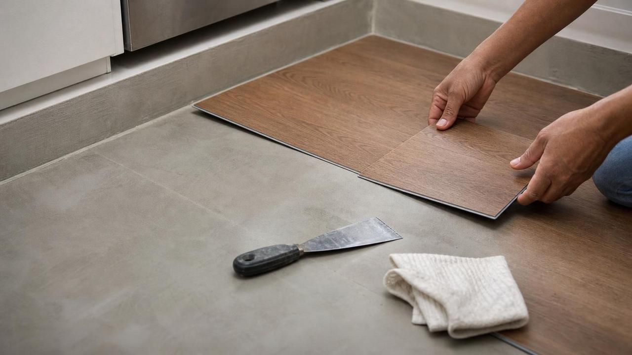 Detalhe da aplicação mostra base preparada, alinhamento e acabamento sem bolhas.