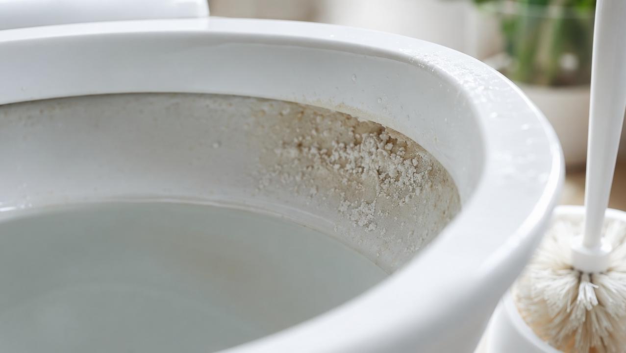 Detalhe do sal agindo nas bordas internas antes da escovação