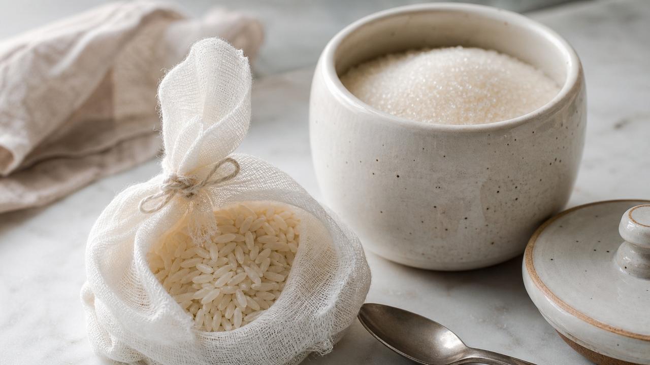 Sachê de arroz cru deve ser pequeno, limpo e bem fechado.